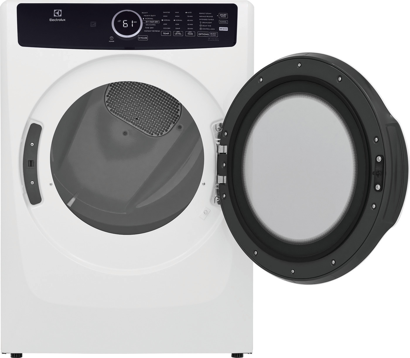 Model: ELFE7437AW | Electrolux Front Load Perfect Steam™ Electric Dryer with Instant Refresh – 8.0 Cu. Ft.