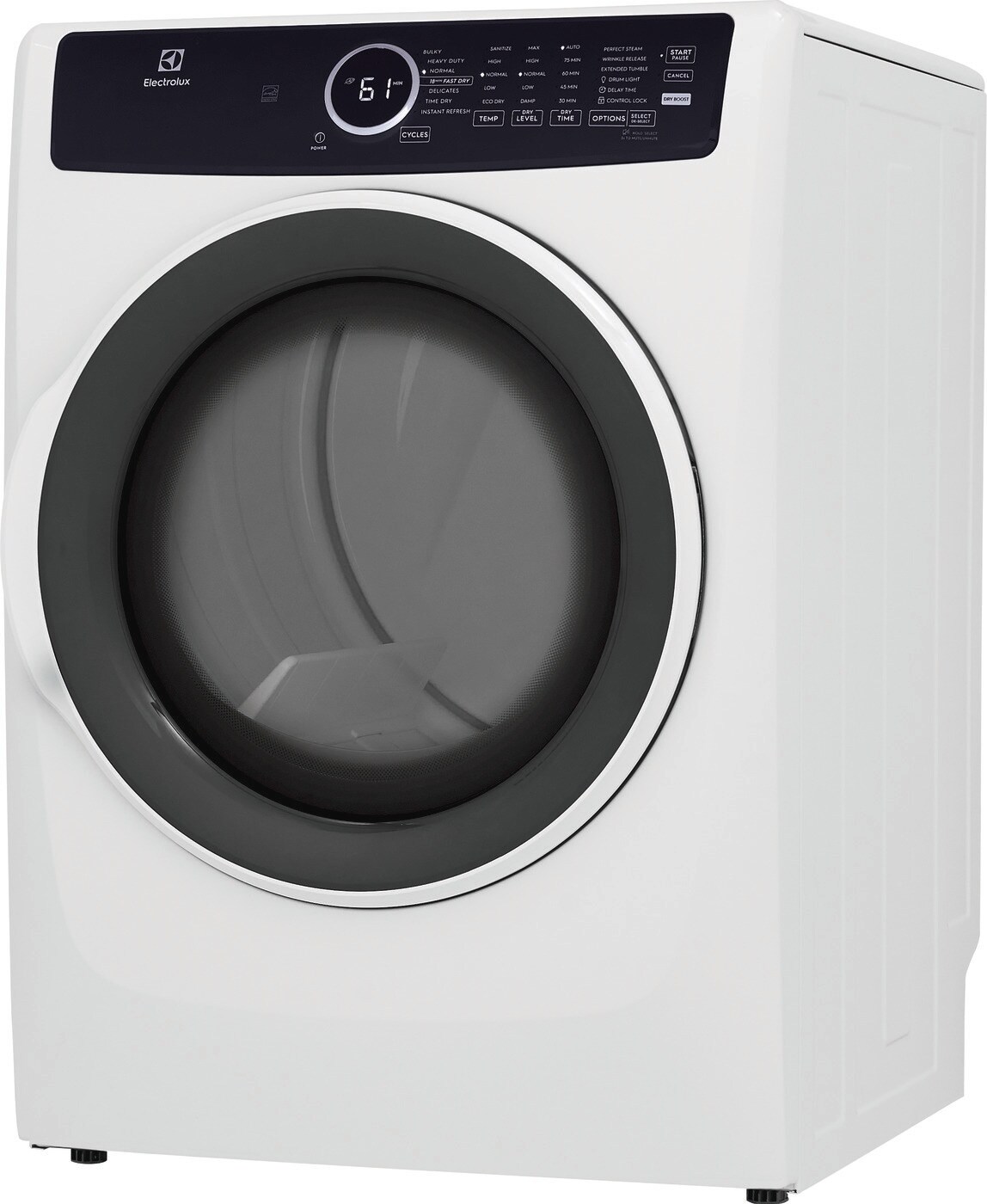 Model: ELFE7437AW | Electrolux Front Load Perfect Steam™ Electric Dryer with Instant Refresh – 8.0 Cu. Ft.