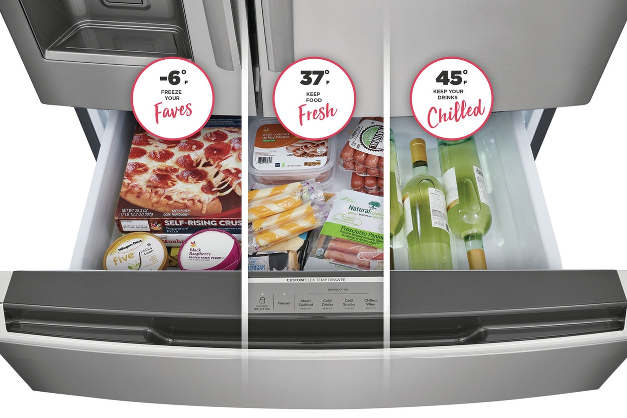 Model: GRMC2273BF - NOB  | Frigidaire Gallery 21.5 Cu. Ft. Counter-Depth 4-Door French Door Refrigerator