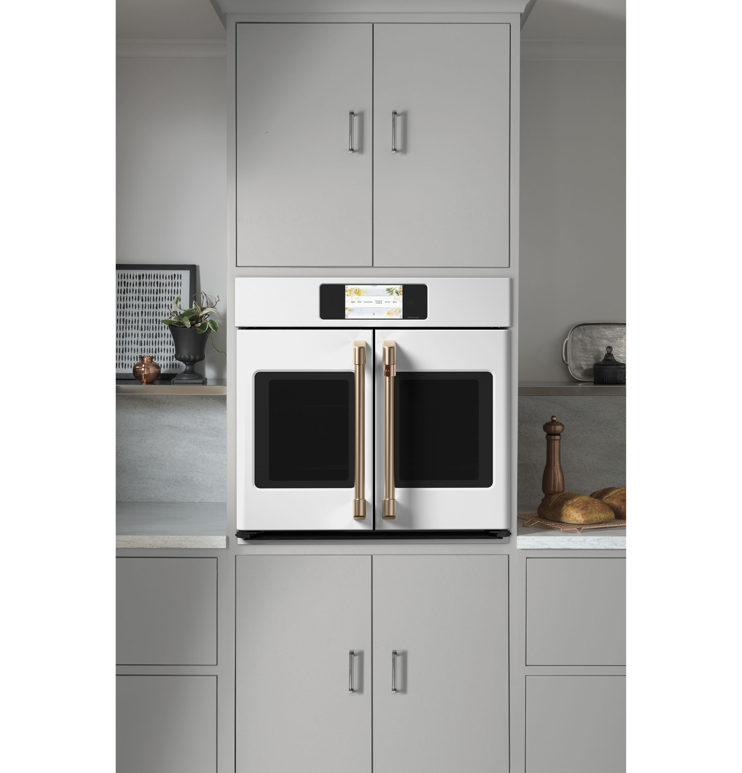 Ge cafe double wall oven french door best sale