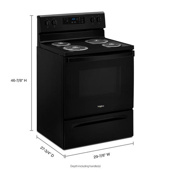 Model: WFC150M0JB | Whirlpool 4.8 cu. ft. Whirlpool® electric range with Keep Warm setting
