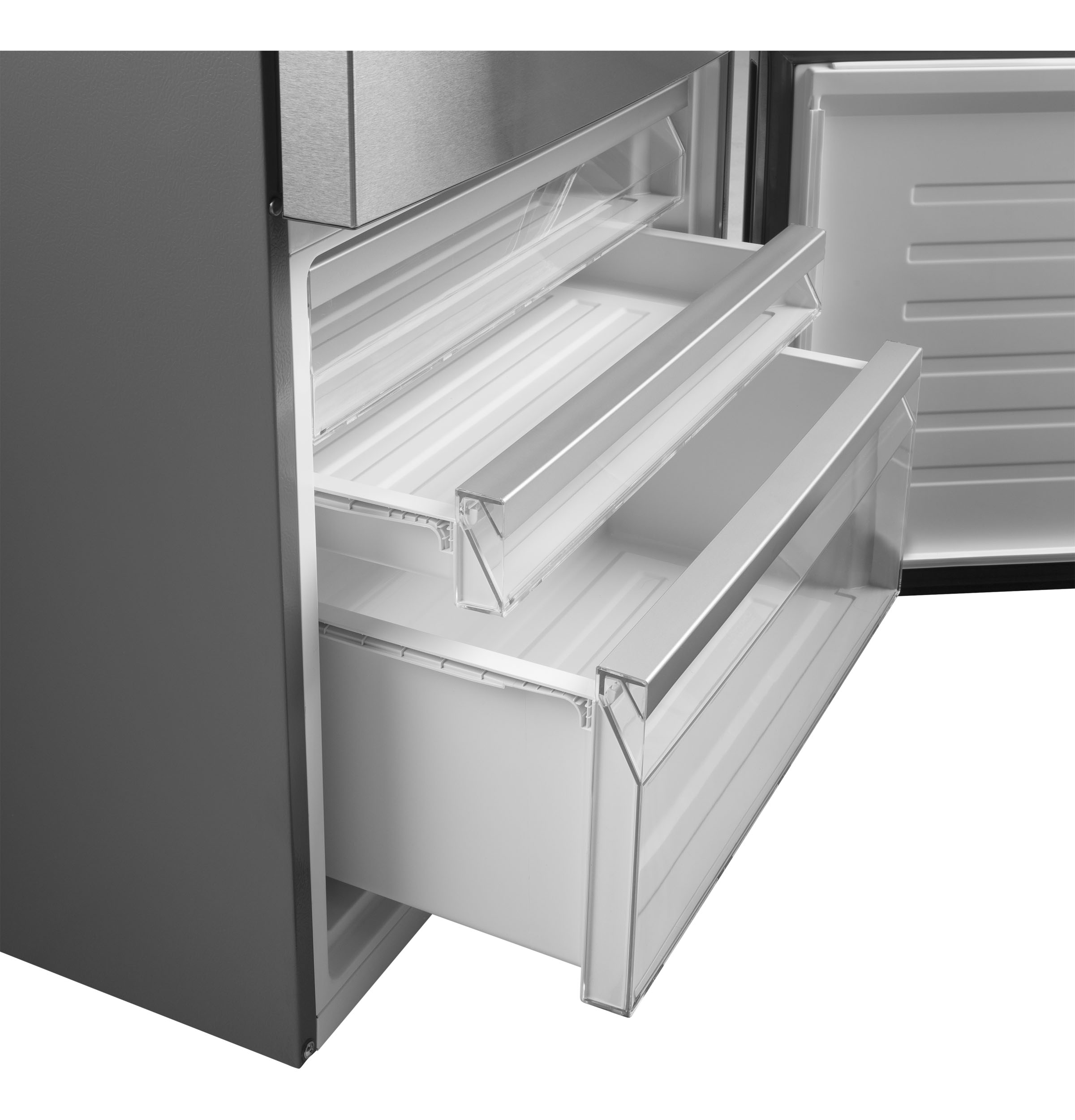 GE GBE17HYRFS GE® ENERGY STAR® 17.7 Cu. Ft. CounterDepth BottomFreezer Refrigerator