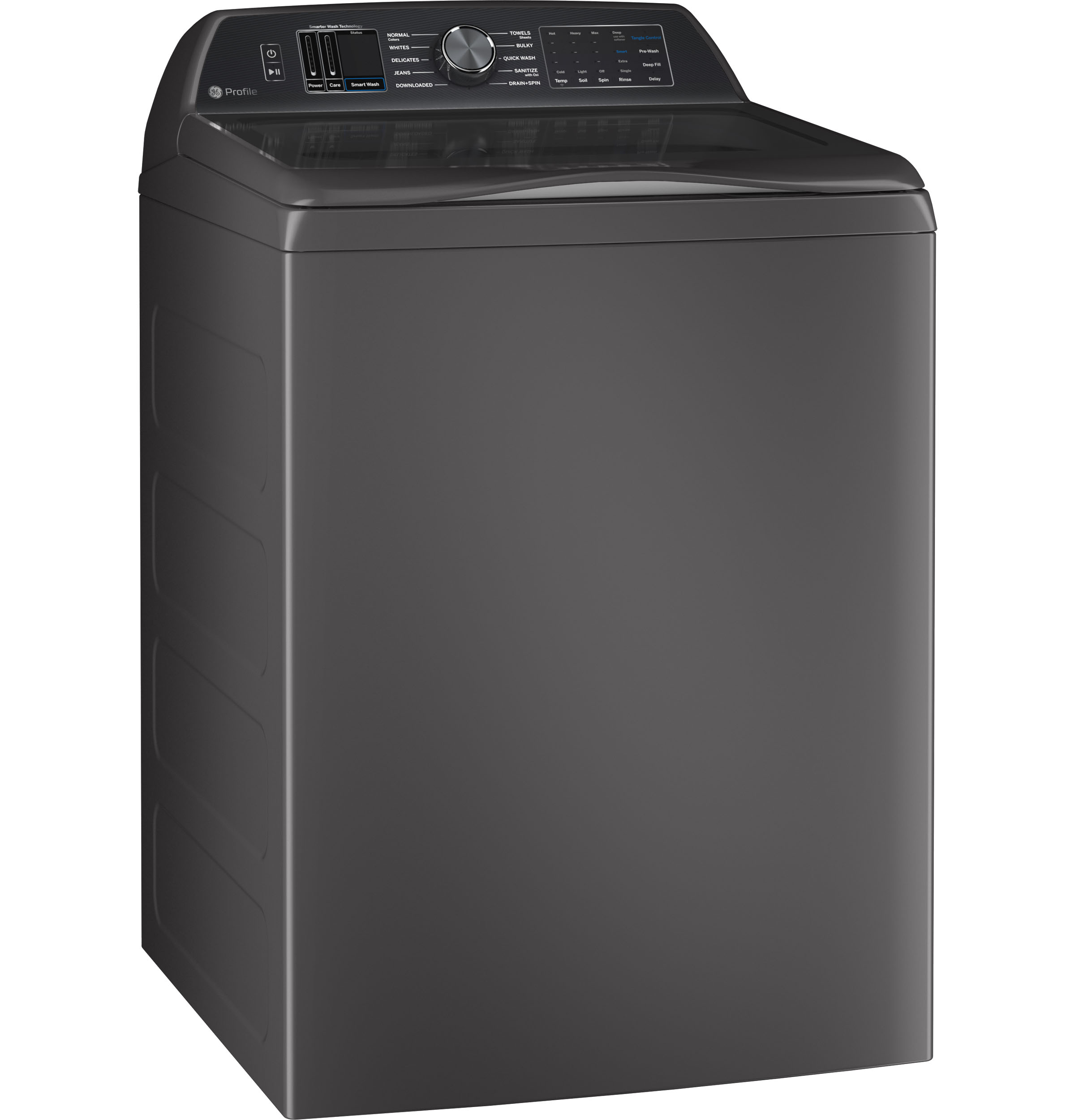 Model: PTW700BPTDGSD | GE Profile GE Profile™ ENERGY STAR® 5.4  cu. ft. Capacity Washer with Smarter Wash Technology and FlexDispense™