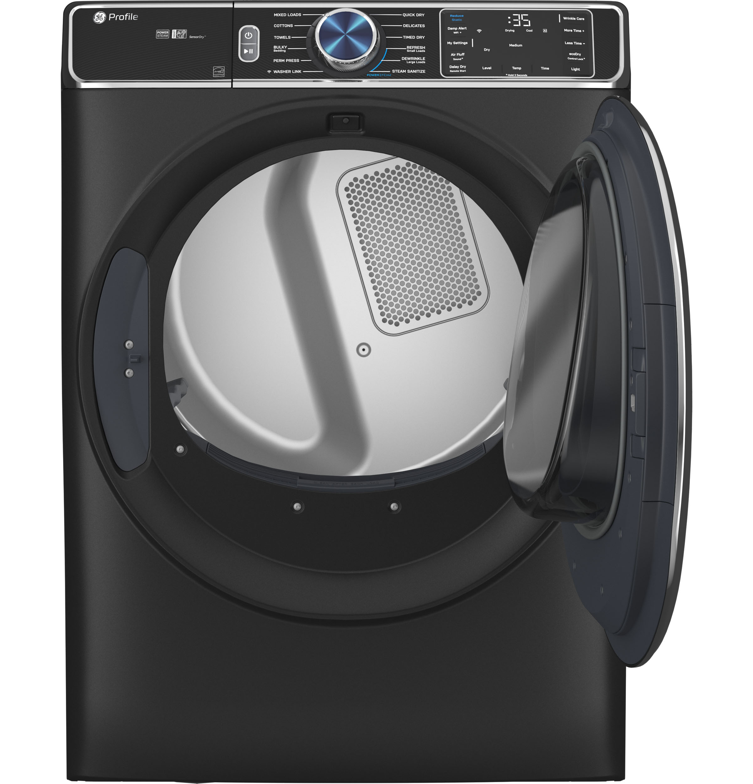 Model: PFD95ESPTDSSD | GE Profile GE Profile™ 7.8 cu. ft. Capacity Smart Front Load Electric Dryer with Steam and Sanitize Cycle