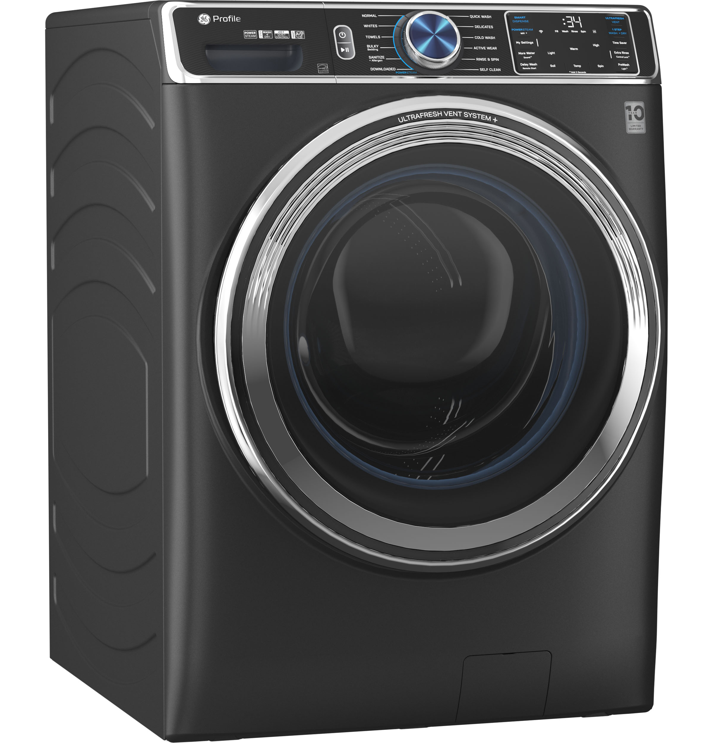 Model: PFW950SPTDSSD | GE Profile GE Profile™ 5.3 cu. ft. Capacity Smart Front Load ENERGY STAR® Steam Washer with Adaptive SmartDispense™ UltraFresh Vent System Plus™ with OdorBlock™
