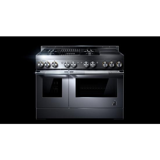 Model: JGRP748HL | Jenn-Air RISE™ 48" Gas Professional-Style Range with Chrome-Infused Griddle and Grill