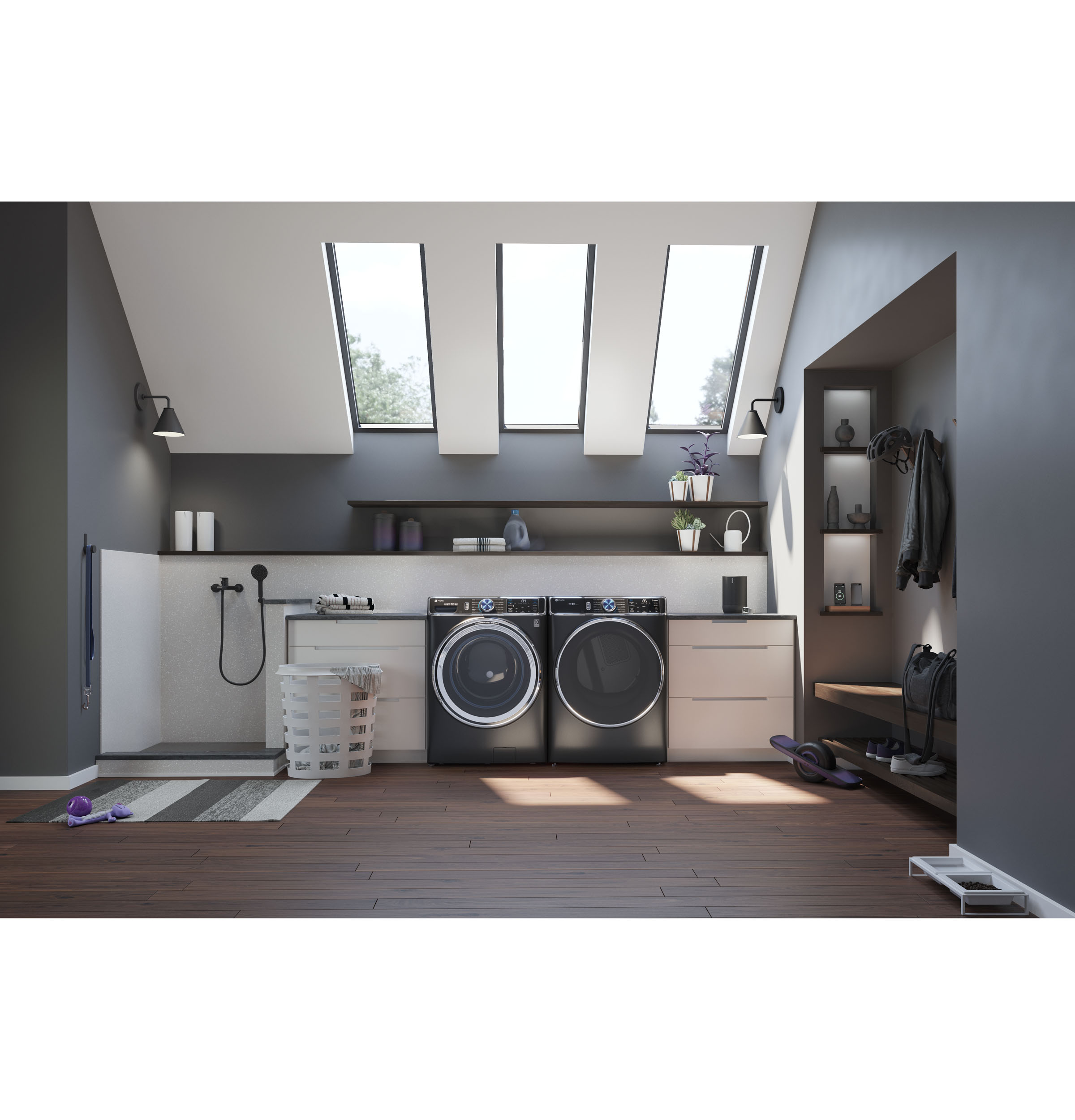 Model: PFD95ESPTDSSD | GE Profile GE Profile™ 7.8 cu. ft. Capacity Smart Front Load Electric Dryer with Steam and Sanitize Cycle