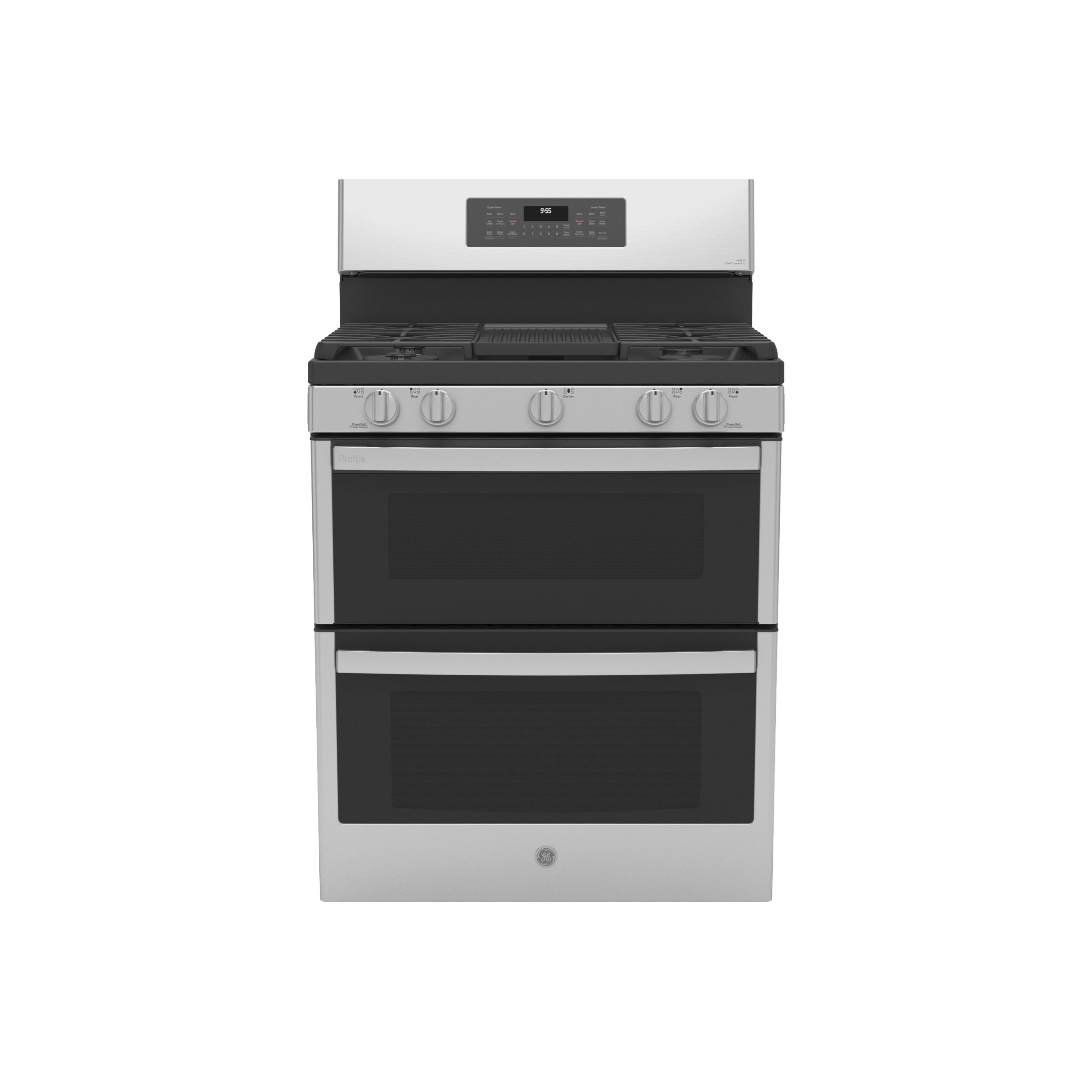 Ge profile double on sale oven gas range