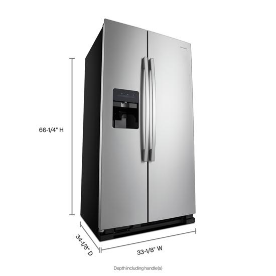 Amana ASI2175GRS 33inch SidebySide Refrigerator with Dual Pad