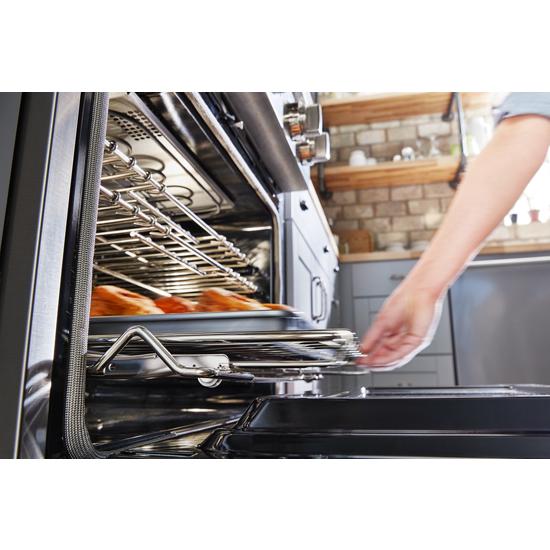 Model: KFDC500JBK | KitchenAid KitchenAid® 30'' Smart Commercial-Style Dual Fuel Range with 4 Burners