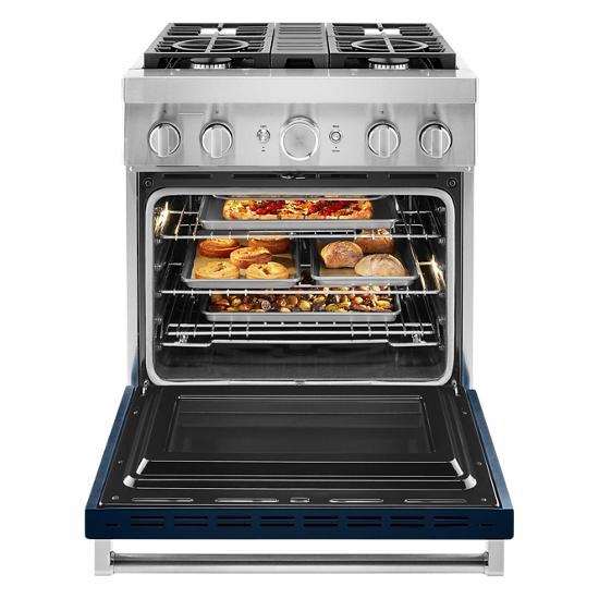 Model: KFDC500JIB | KitchenAid KitchenAid® 30'' Smart Commercial-Style Dual Fuel Range with 4 Burners