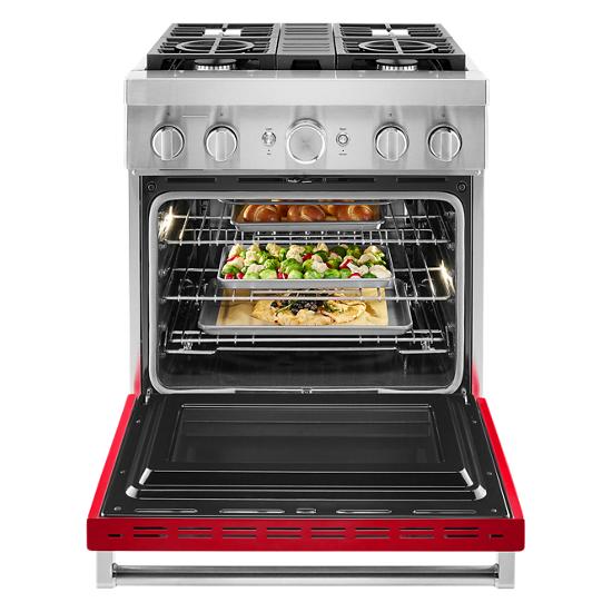 Model: KFDC500JPA | KitchenAid KitchenAid® 30'' Smart Commercial-Style Dual Fuel Range with 4 Burners
