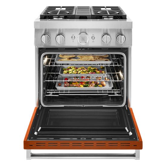 Model: KFDC500JSC | KitchenAid KitchenAid® 30'' Smart Commercial-Style Dual Fuel Range with 4 Burners