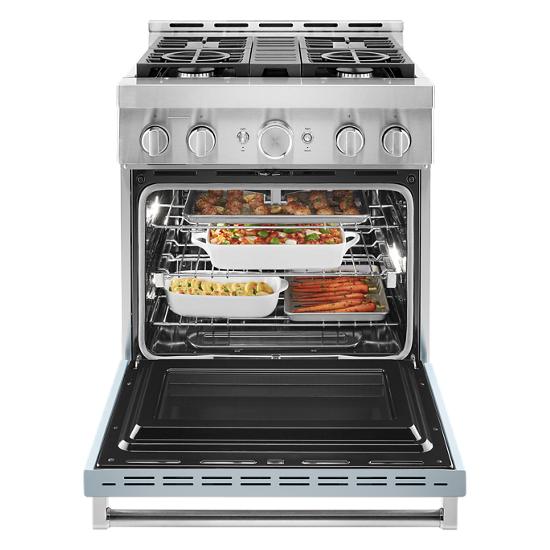 Model: KFGC500JMB | KitchenAid KitchenAid® 30'' Smart Commercial-Style Gas Range with 4 Burners