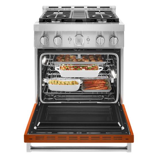 Model: KFGC500JSC | KitchenAid KitchenAid® 30'' Smart Commercial-Style Gas Range with 4 Burners