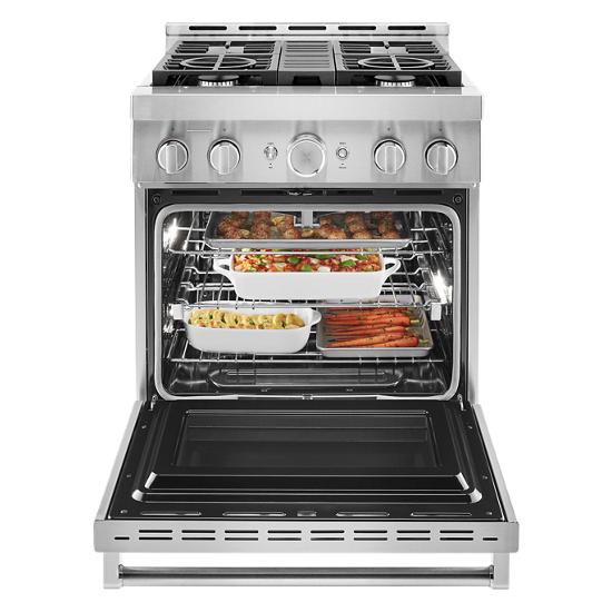 Model: KFGC500JSS | KitchenAid KitchenAid® 30'' Smart Commercial-Style Gas Range with 4 Burners
