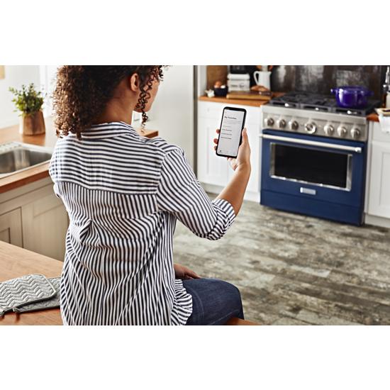 Model: KFGC506JIB | KitchenAid KitchenAid® 36'' Smart Commercial-Style Gas Range with 6 Burners