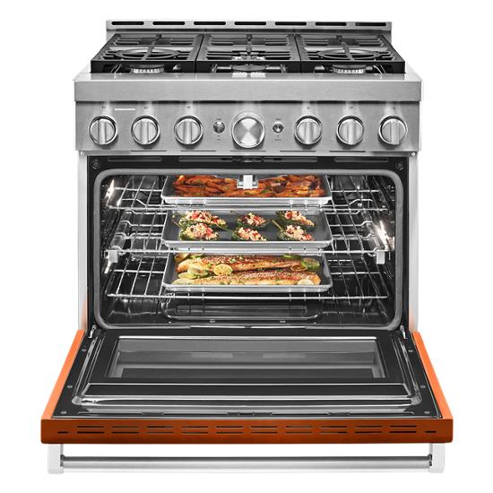 Model: KFGC506JSC | KitchenAid KitchenAid® 36'' Smart Commercial-Style Gas Range with 6 Burners