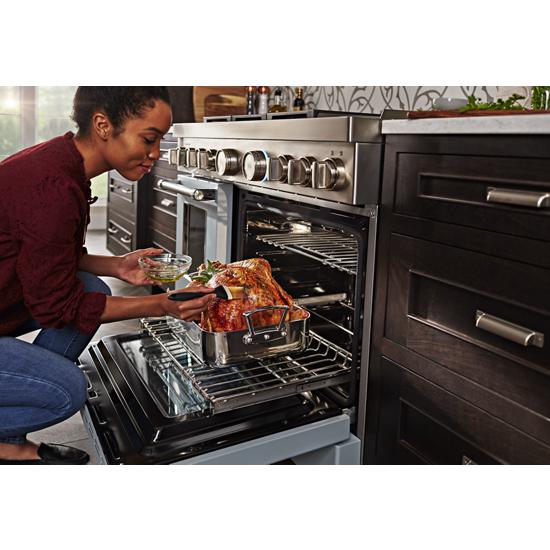Model: KFGC558JMB | KitchenAid KitchenAid® 48'' Smart Commercial-Style Gas Range with Griddle