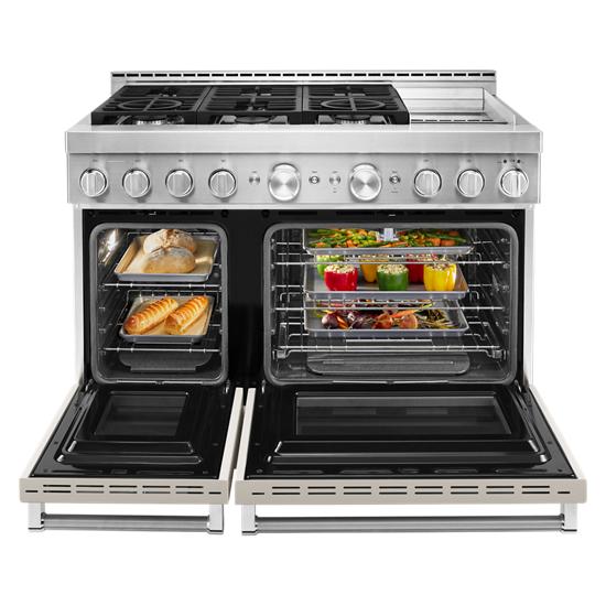 Model: KFGC558JMH | KitchenAid KitchenAid® 48'' Smart Commercial-Style Gas Range with Griddle
