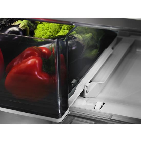 Model: KRMF706EBS-SD | KitchenAid 25.8 Cu. Ft. 36" Multi-Door Freestanding Refrigerator with Platinum Interior Design and PrintShield™ Finish