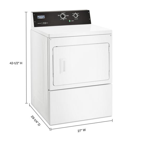 Model: MEDP575GW | Maytag 7.4 cu. ft. Commercial-Grade Residential Electric Dryer
