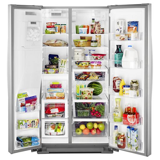 Model: WRS588FIHZ-OB | Whirlpool 36-inch Wide Side-by-Side Refrigerator - 28 cu. ft.