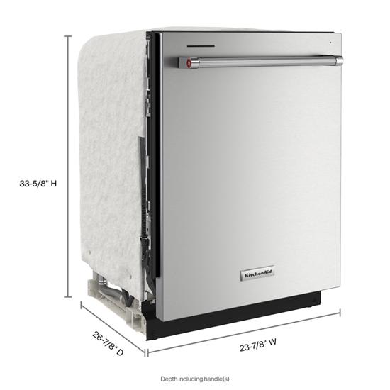 KitchenAid KDTE104KPS 47 dBA TwoRack Dishwasher in PrintShield