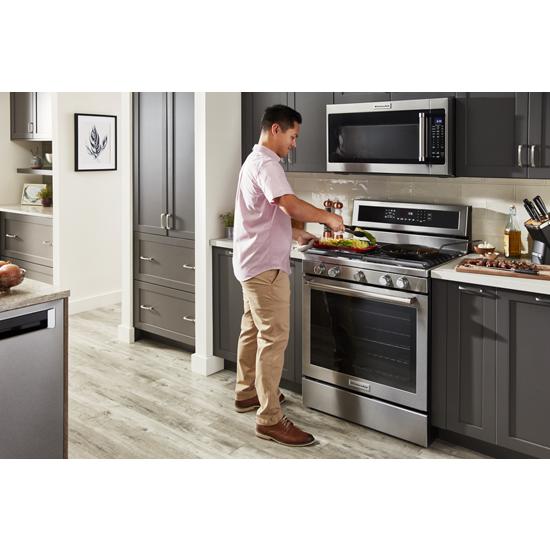 Model: KFGG500ESS | KitchenAid 30-Inch 5-Burner Gas Convection Range