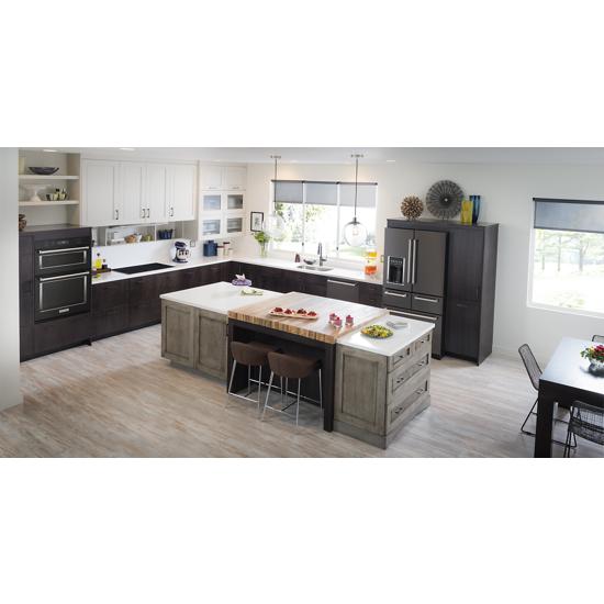 Model: KRMF706EBS-SD | KitchenAid 25.8 Cu. Ft. 36" Multi-Door Freestanding Refrigerator with Platinum Interior Design and PrintShield™ Finish