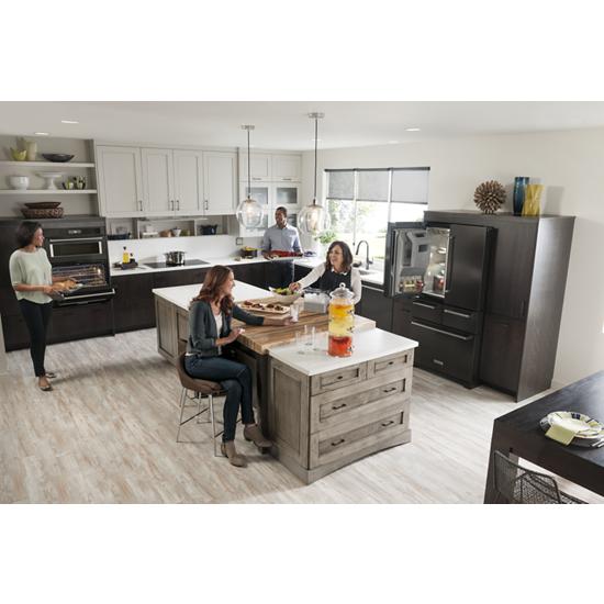 Model: KRMF706EBS-SD | KitchenAid 25.8 Cu. Ft. 36" Multi-Door Freestanding Refrigerator with Platinum Interior Design and PrintShield™ Finish
