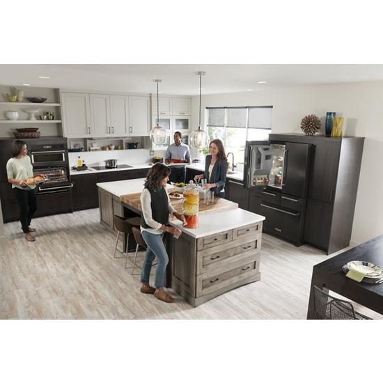 Model: KRMF706EBS-SD | KitchenAid 25.8 Cu. Ft. 36" Multi-Door Freestanding Refrigerator with Platinum Interior Design and PrintShield™ Finish