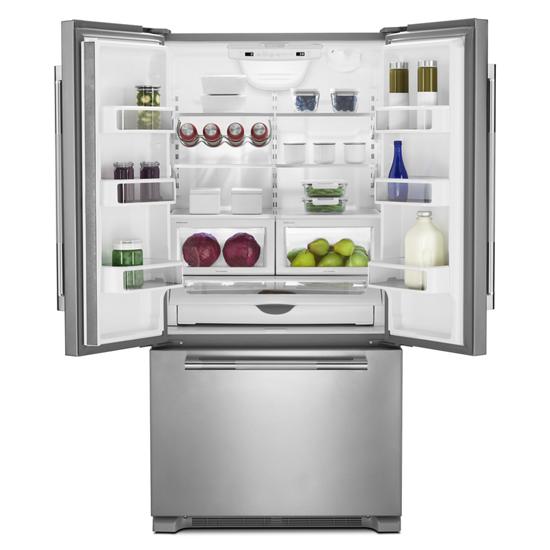 Model: JFFCF72DKL | Jenn-Air RISE 36" French Door Freestanding Refrigerator
