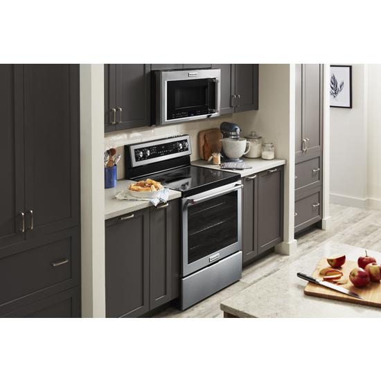 Model: KFEG504KPS | KitchenAid 30-Inch 5 Element Electric Convection Range with PrintShield™ Finish