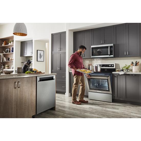 Model: KFEG504KPS | KitchenAid 30-Inch 5 Element Electric Convection Range with PrintShield™ Finish