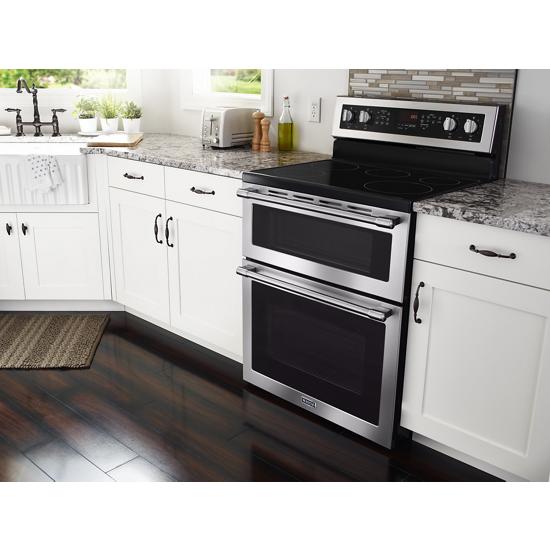 Model: MET8800FZ | Maytag 30-Inch Wide Double Oven Electric Range With True Convection - 6.7 Cu. Ft.