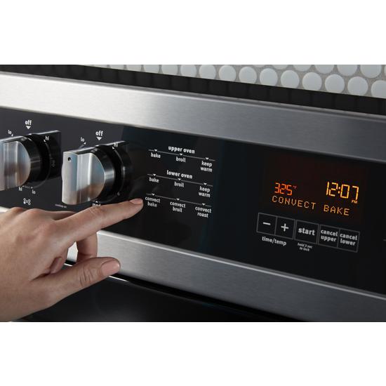 Model: MET8800FZ | Maytag 30-Inch Wide Double Oven Electric Range With True Convection - 6.7 Cu. Ft.