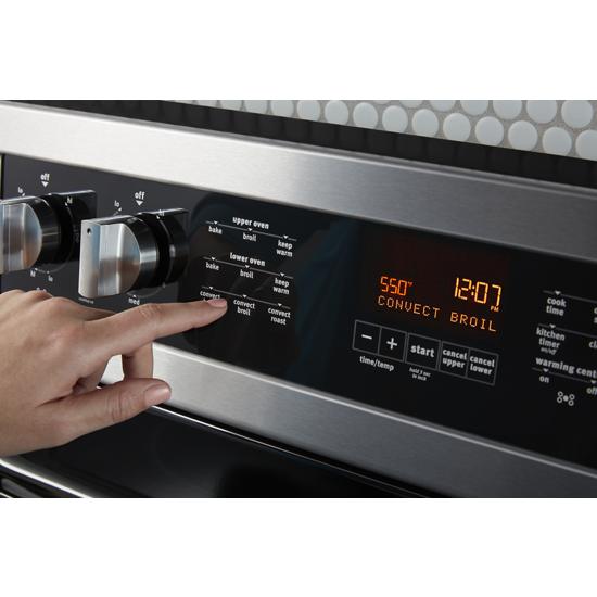 Model: MET8800FZ | Maytag 30-Inch Wide Double Oven Electric Range With True Convection - 6.7 Cu. Ft.