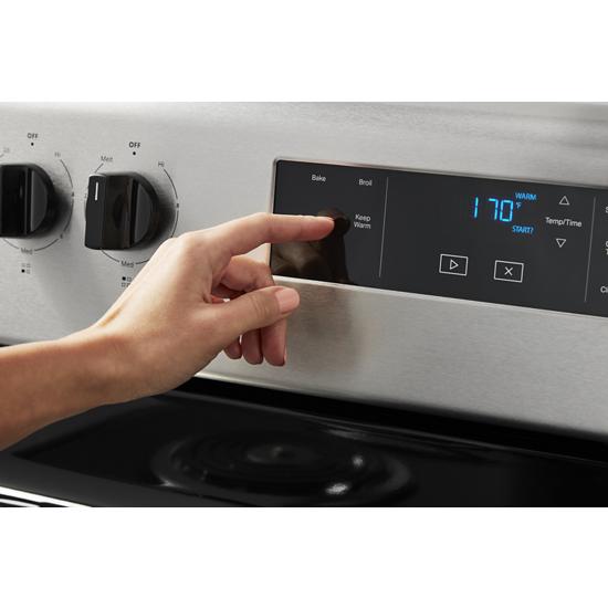 Model: WFC150M0JS | Whirlpool 4.8 cu. ft. Whirlpool® electric range with Keep Warm setting