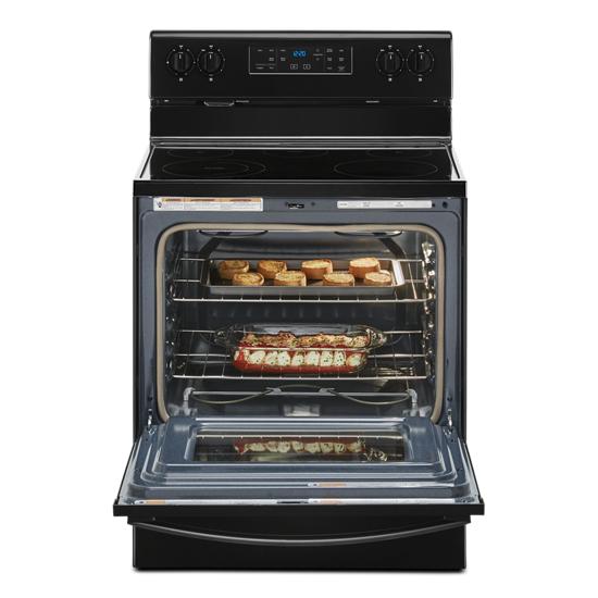 Model: WFE525S0JB | Whirlpool 5.3 cu. ft. Whirlpool® electric range with Frozen Bake™ technology