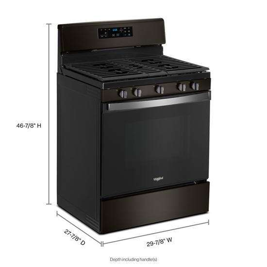 Model: WFG525S0JV | Whirlpool 5.0 cu. ft. Whirlpool® gas range with center oval burner