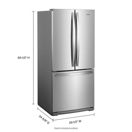 Model: WRF560SMHZ - USED  | Whirlpool French Door Refrigerator