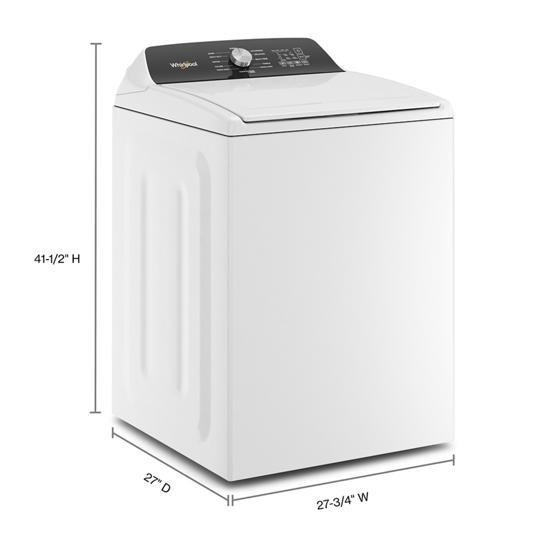 Whirlpool WTW5015LW 4.5 Cu. Ft. Top Load Agitator Washer with Built