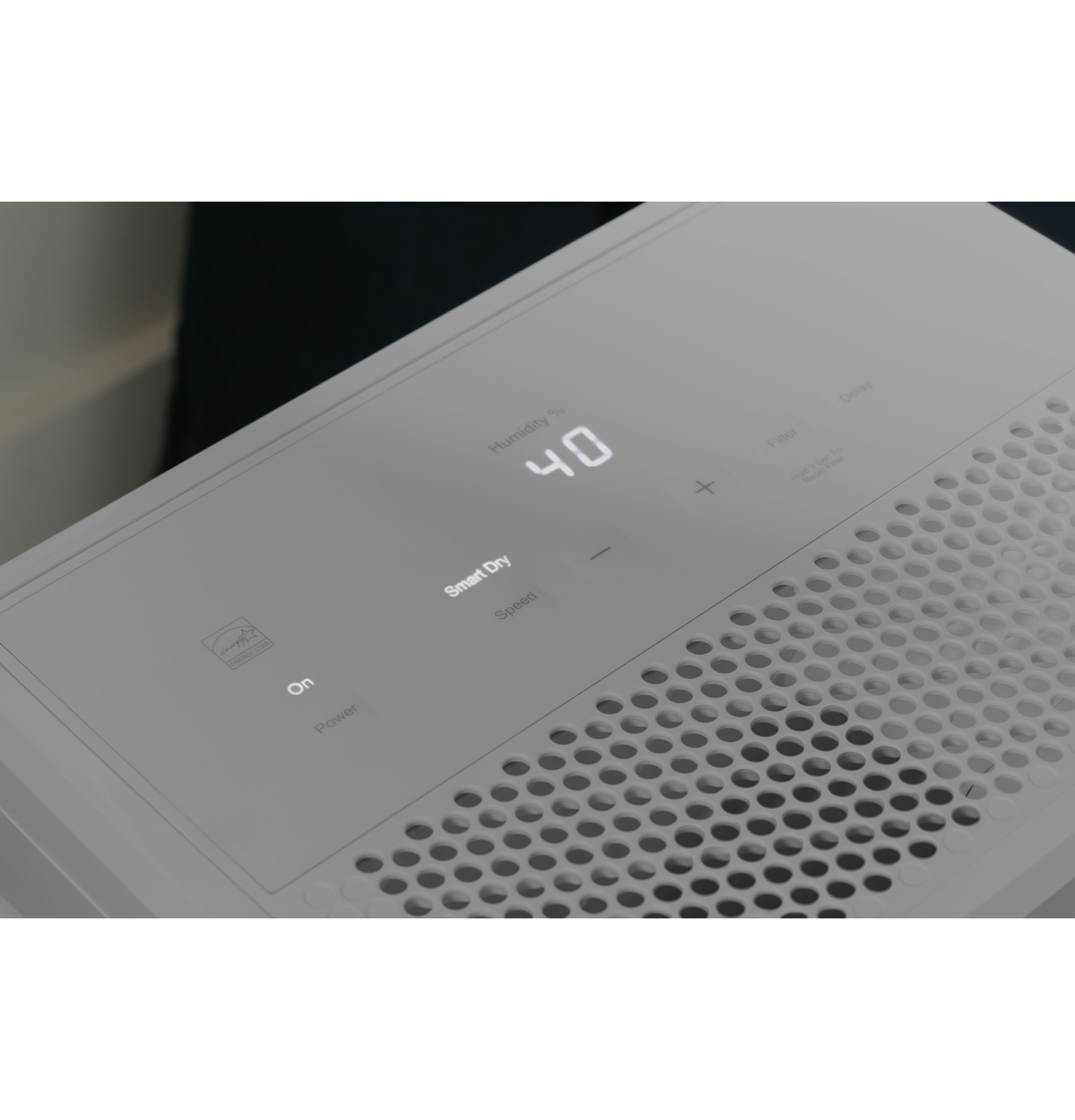 Model: ADHL50LB | GE GE® ENERGY STAR® 50 Pint Portable Dehumidifier with Smart Dry for Wet Spaces