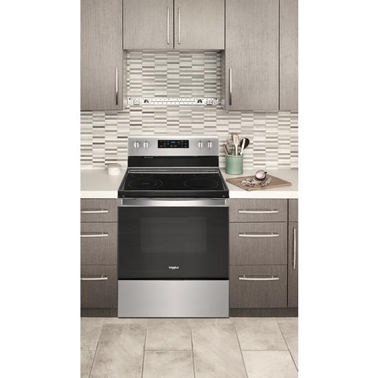 Model: WFE525S0JS | Whirlpool 5.3 cu. ft. Whirlpool® electric range with Frozen Bake™ technology
