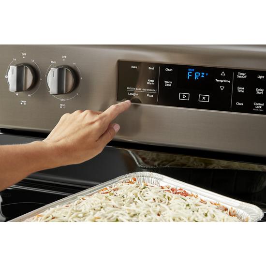 Model: WFE525S0JV | Whirlpool 5.3 cu. ft. Whirlpool® electric range with Frozen Bake™ technology