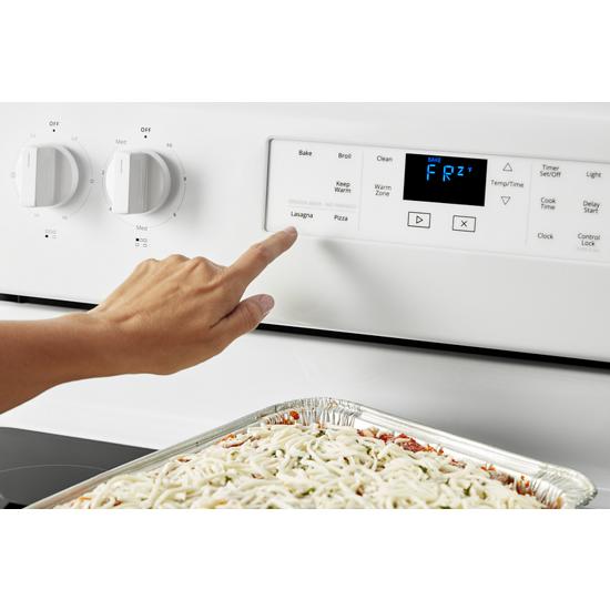 Model: WFE525S0JW | Whirlpool 5.3 cu. ft. Whirlpool® electric range with Frozen Bake™ technology