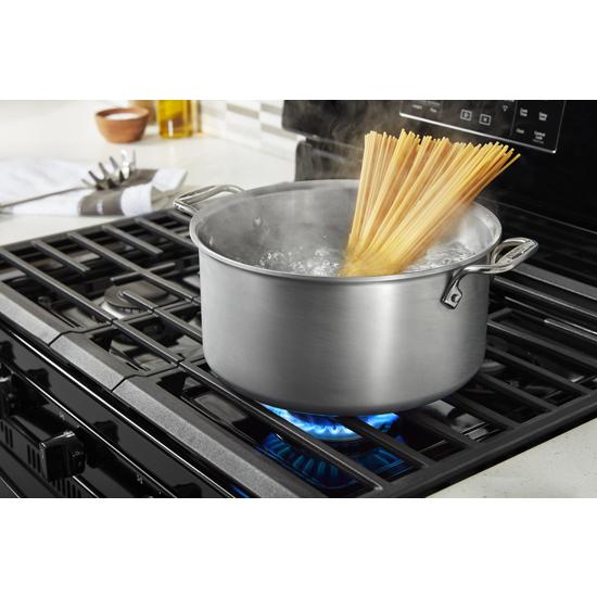 Model: WFG525S0JB | Whirlpool 5.0 cu. ft. Whirlpool® gas range with center oval burner