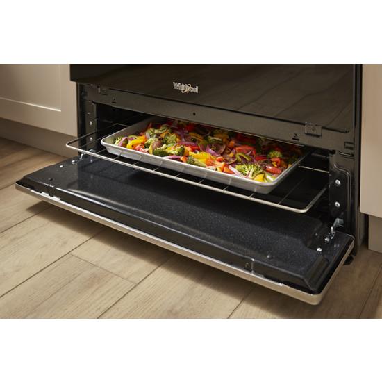 Model: WFG505M0MS-OB | Whirlpool 5.1 Cu. Ft. Freestanding Gas Range with Edge to Edge Cooktop