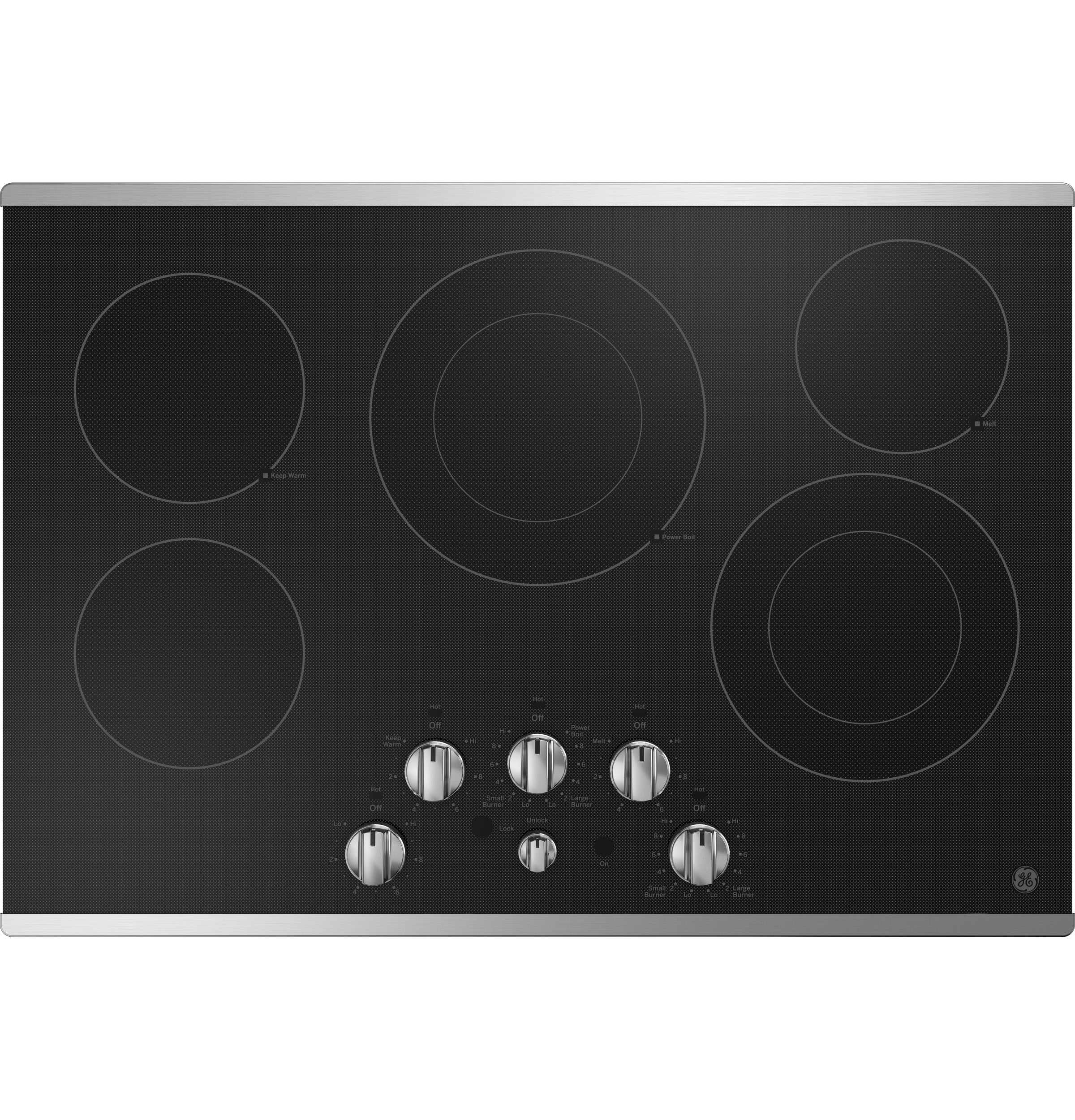 GE JEP5030DTBB GE® 30" BuiltIn knob Control Electric Cooktop